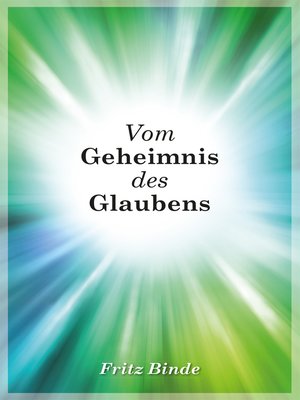 cover image of Vom Geheimnis des Glaubens